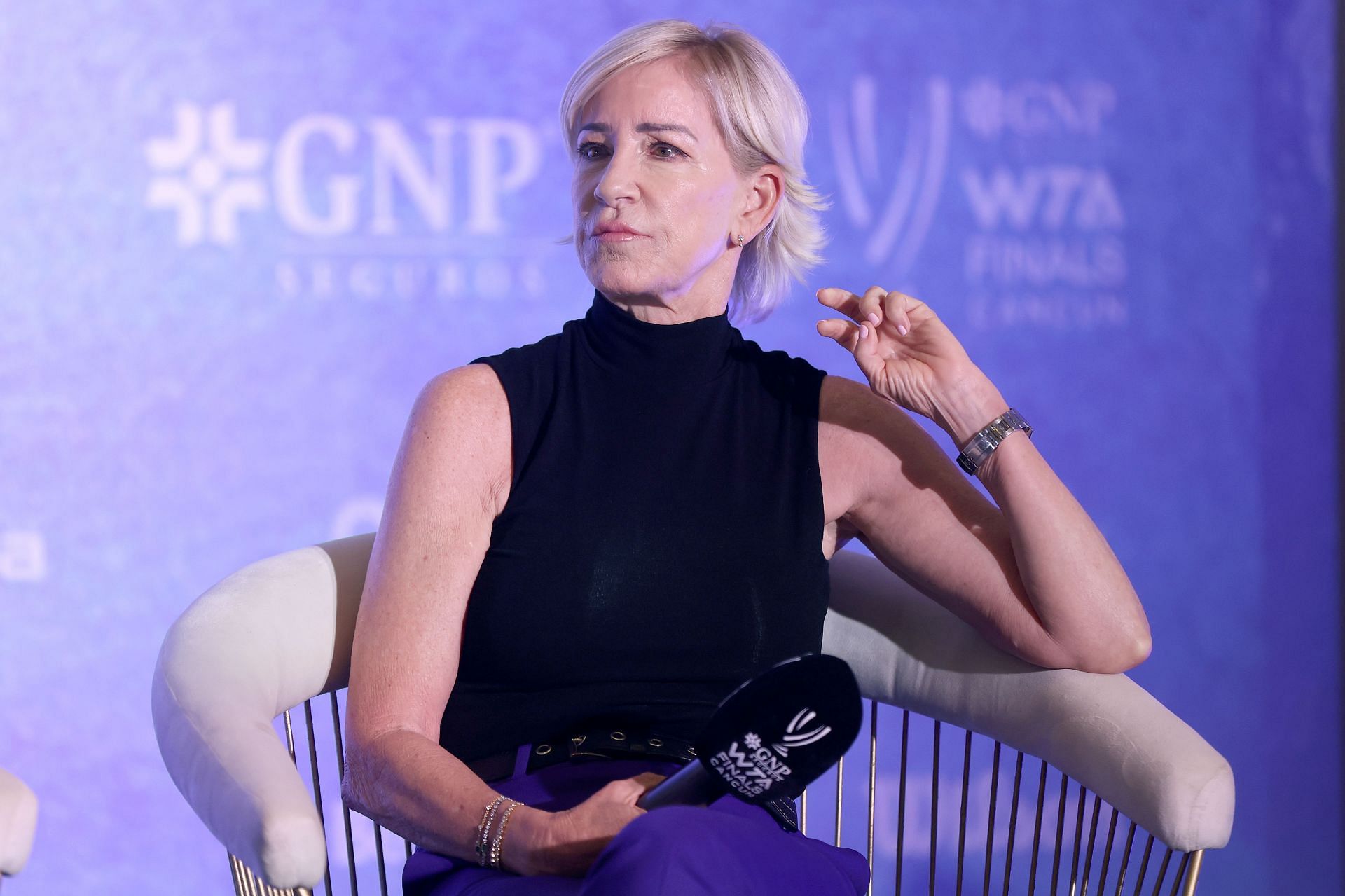 Chris Evert at the WTA Finals 2023. (Photo: Getty)